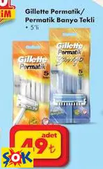 GİLLETTE PERMATİK/PERMATİK BANYO TEKLİ 5'Lİ